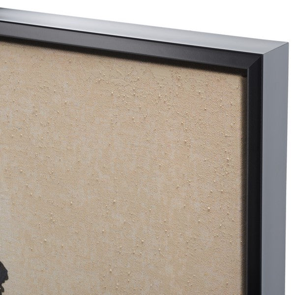 Inky Arrangement, 24 X 36, Framed Wall Art, WLA2069 | Safavieh - Antique Ivory / Black