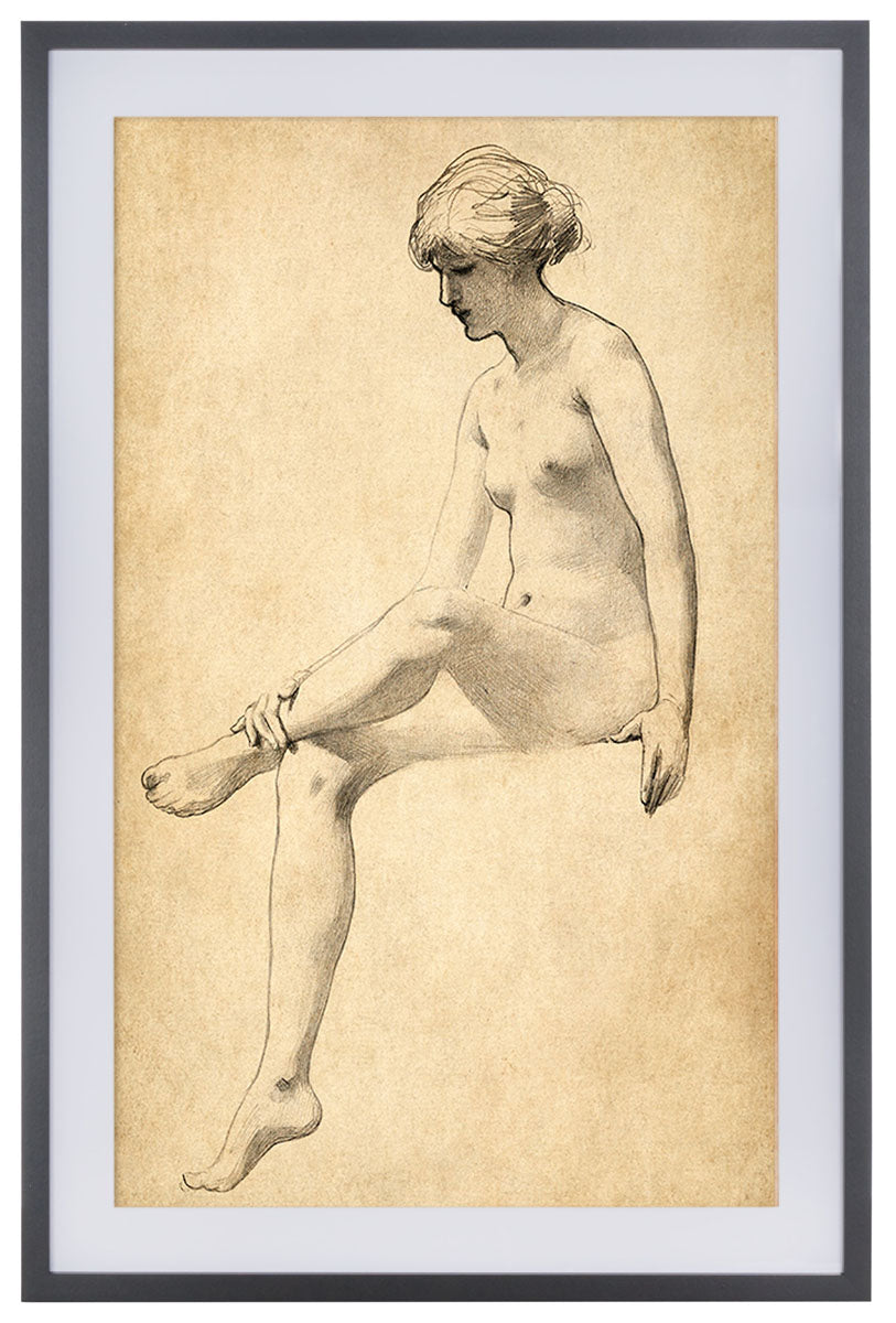 Easy Elegance, 24 X 36, Framed Wall Art | Safavieh - Antique Ivory / Black