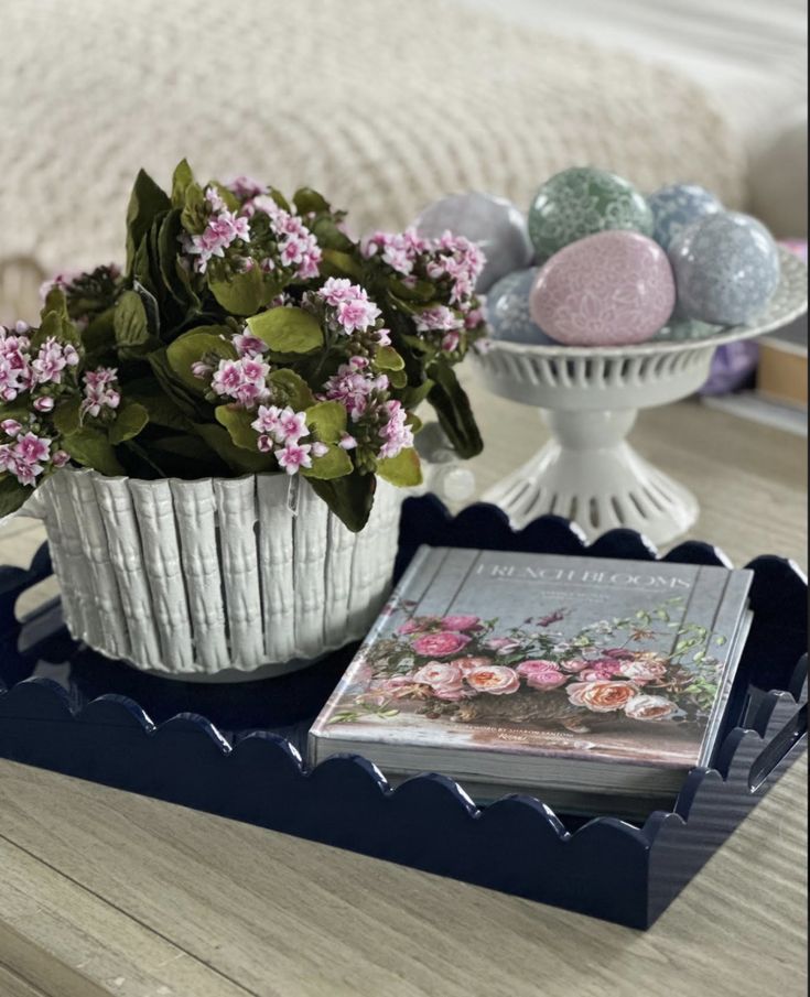 Navy Lacquered Tray