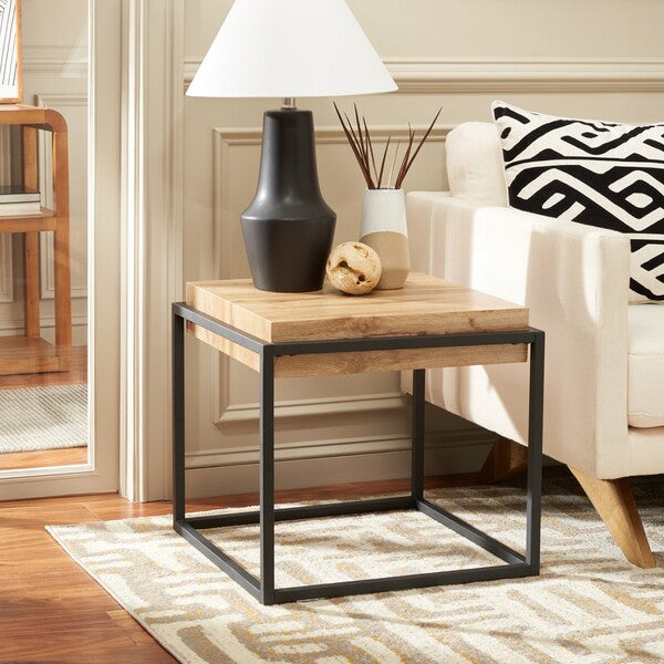 Edgefield End Table, ACC7004 | Safavieh - Natural / Black