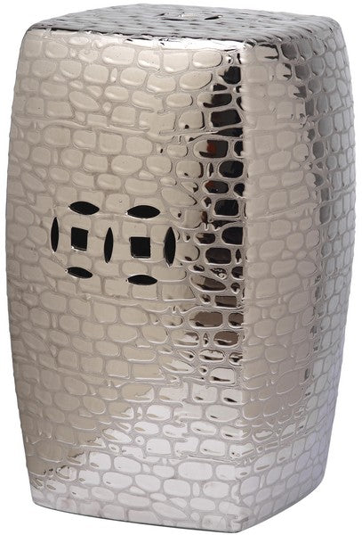 Jasmine Garden Stool, ACS4544 | Safavieh - Silver