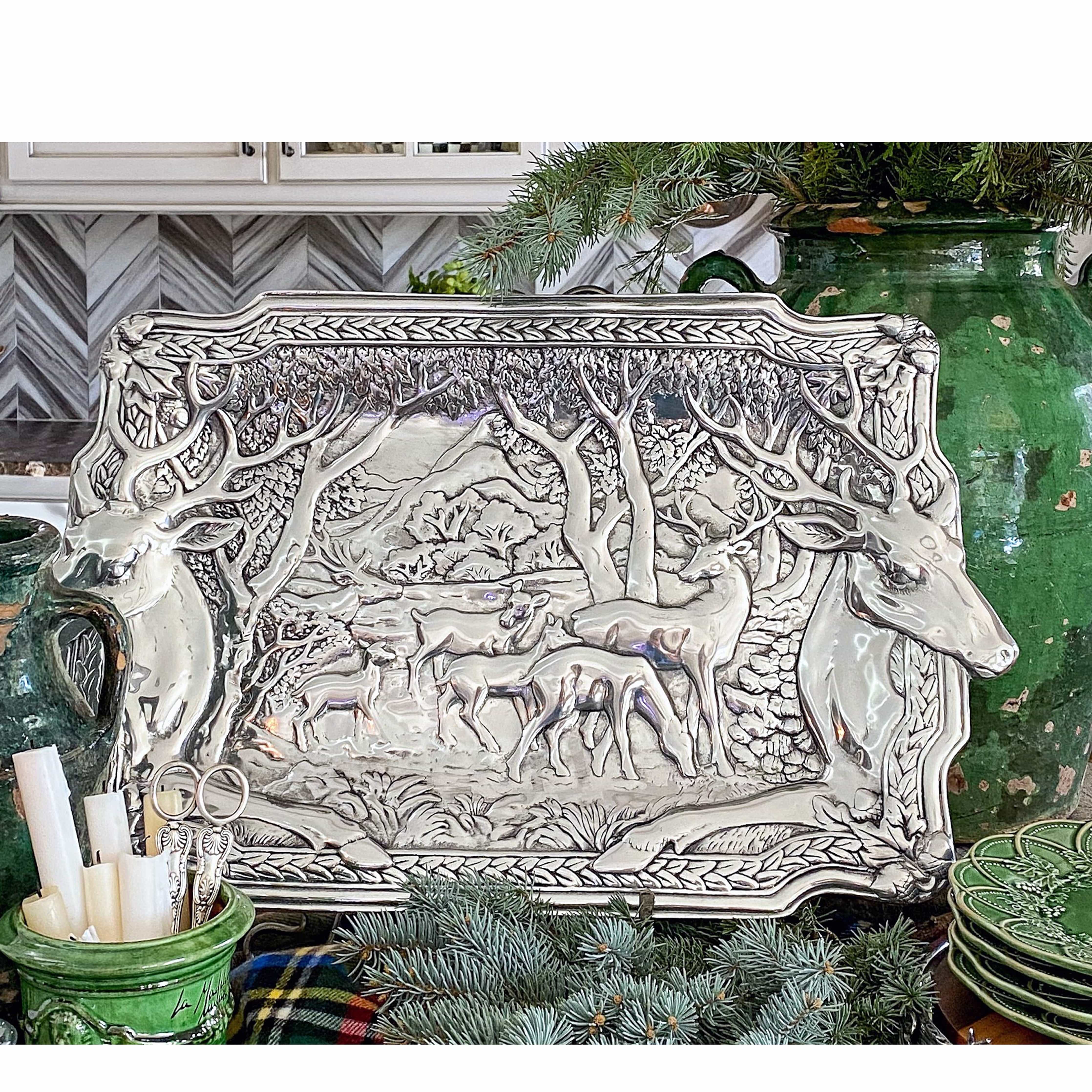 Elk Herd Oblong Tray