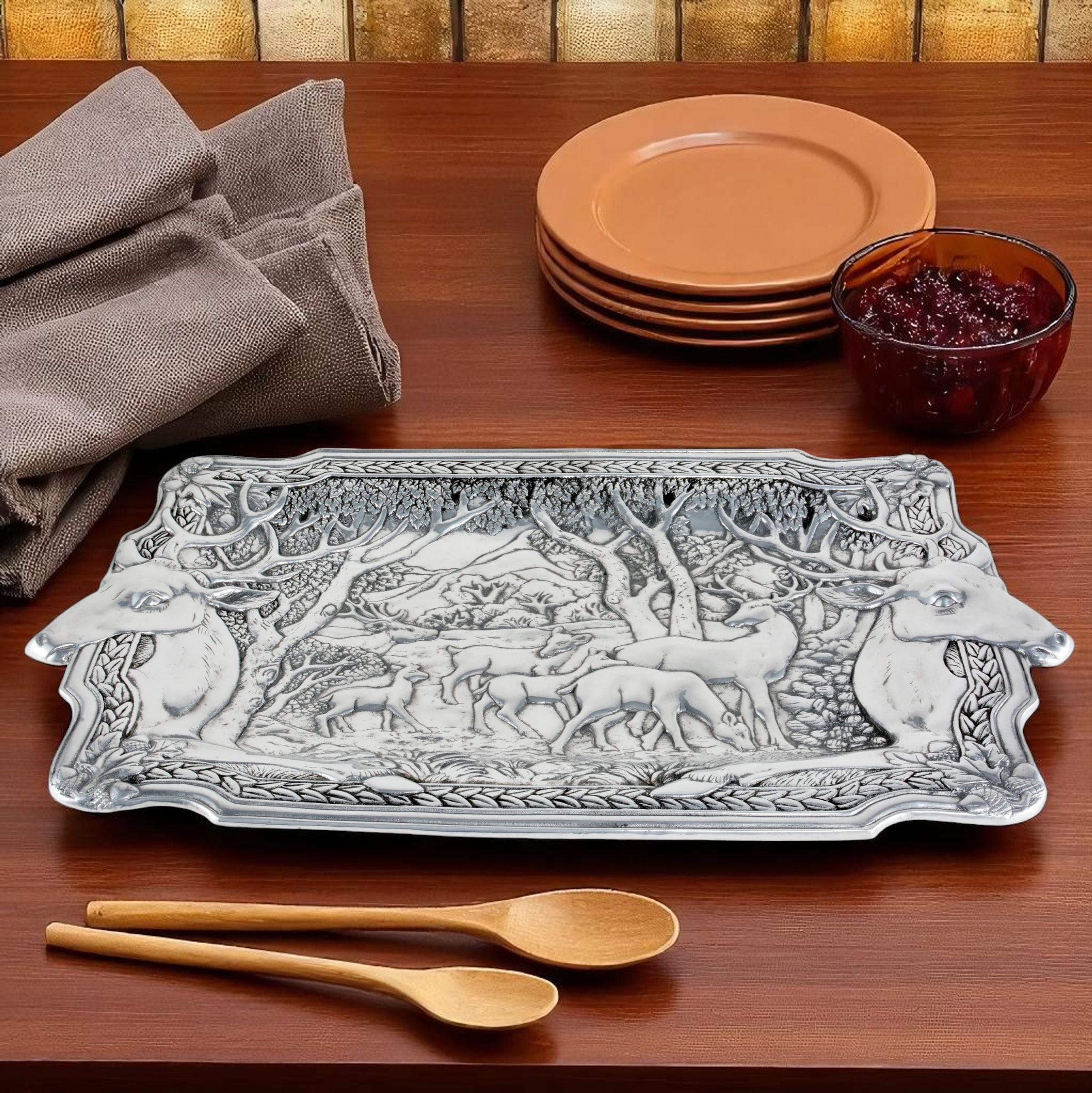 Elk Herd Oblong Tray