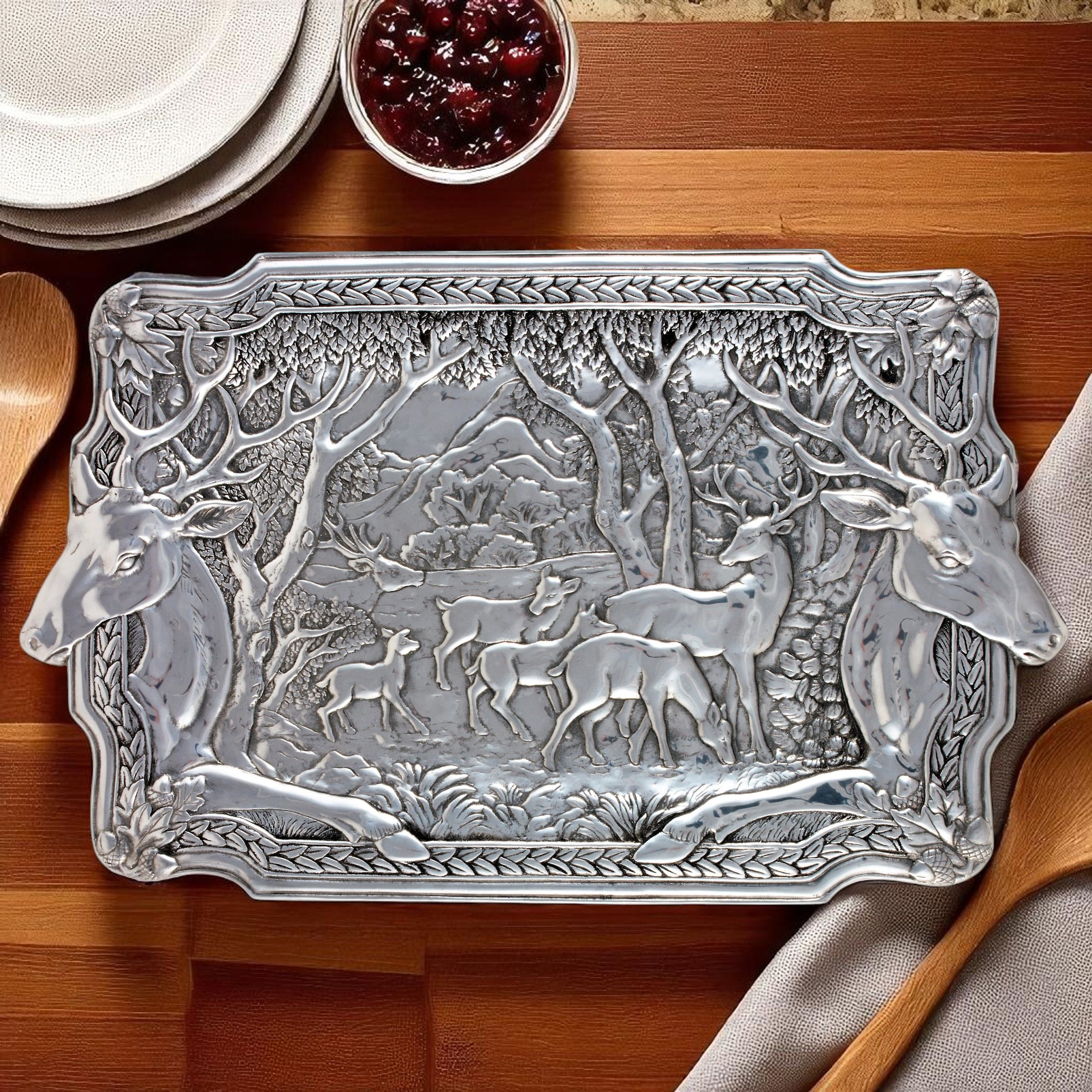 Elk Herd Oblong Tray