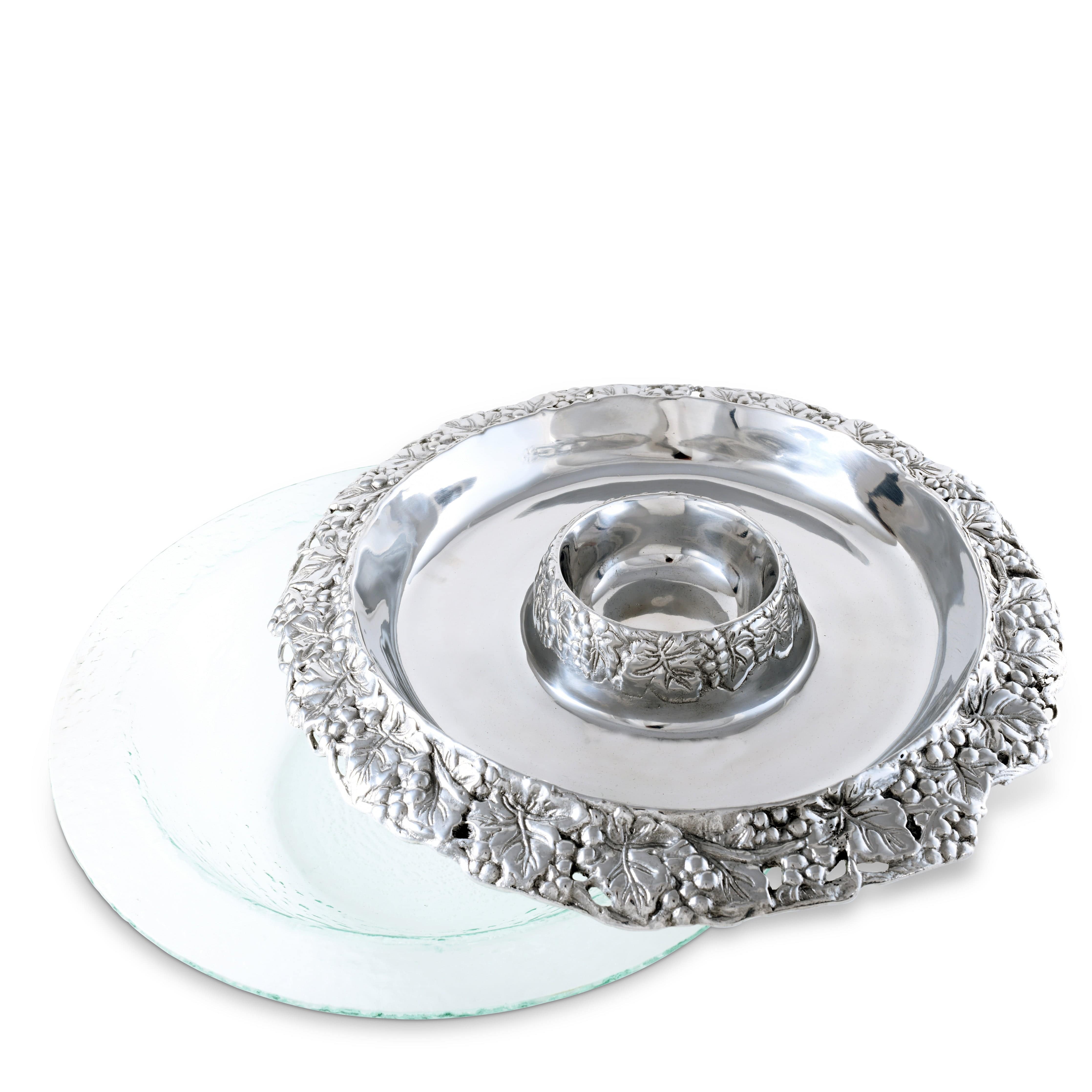 Chilling Appetizer and Seafood Serving Bowl - Grape Pattern