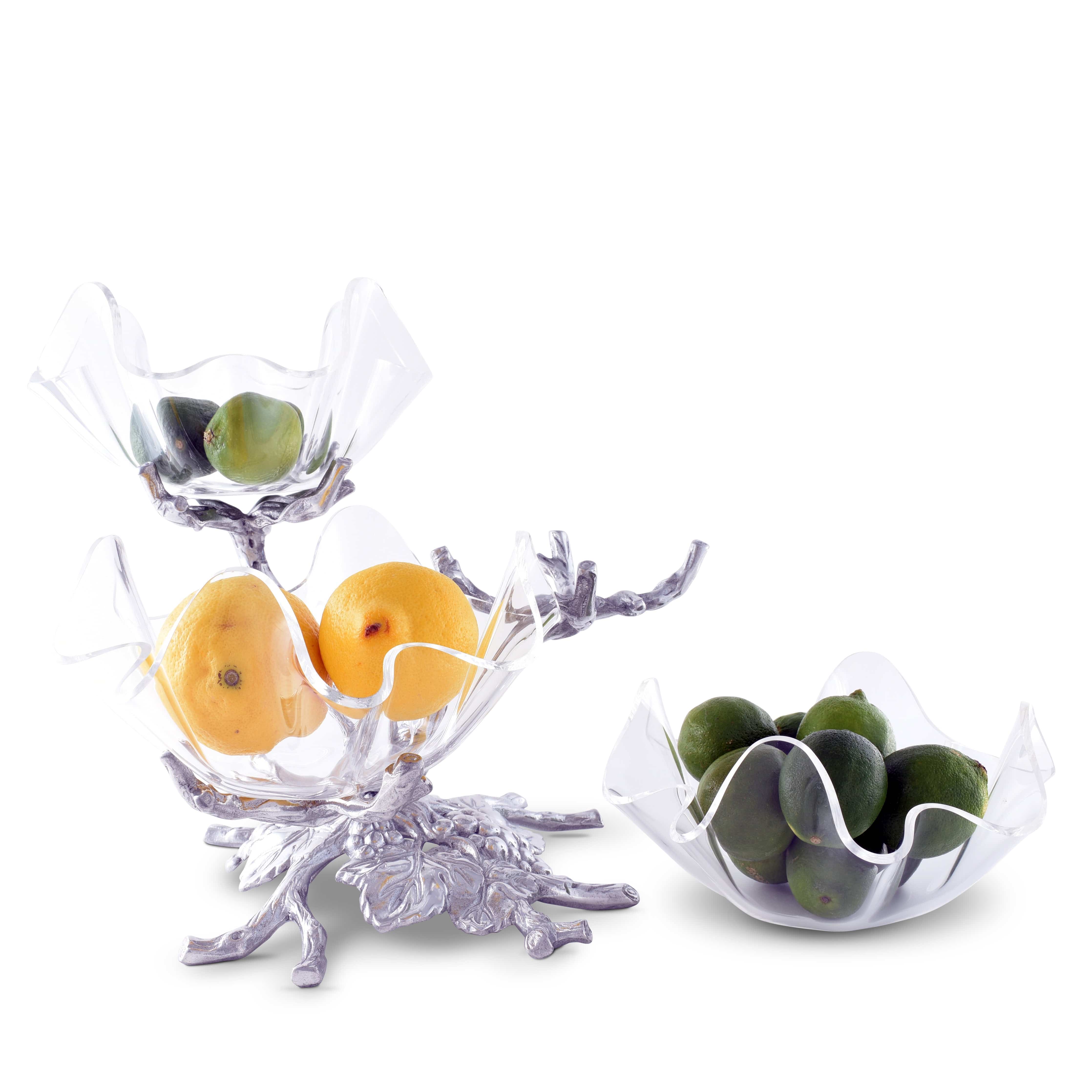 Grape Acrylic Bowls 3-Tiered Stand