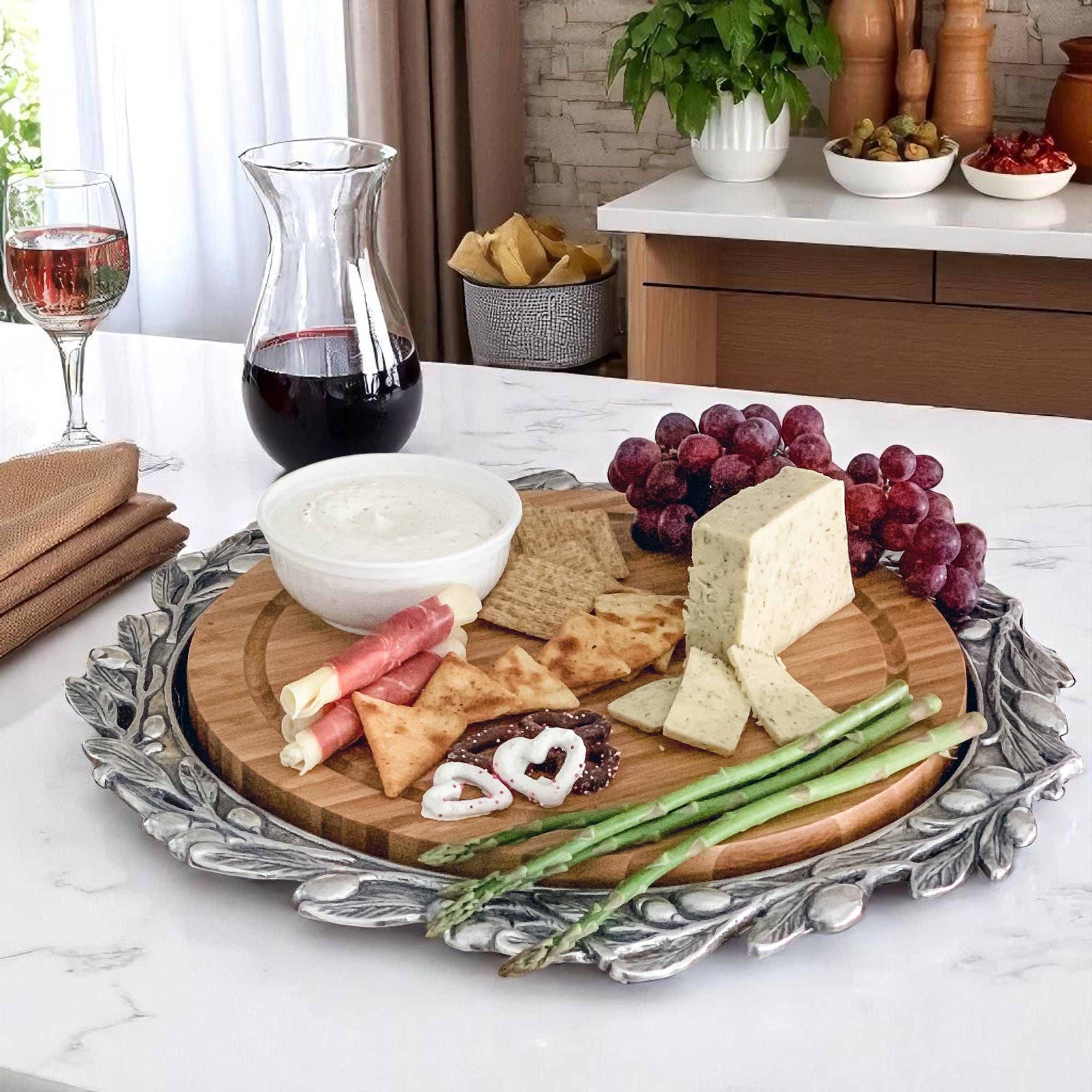 Olive Wood Cheese Set