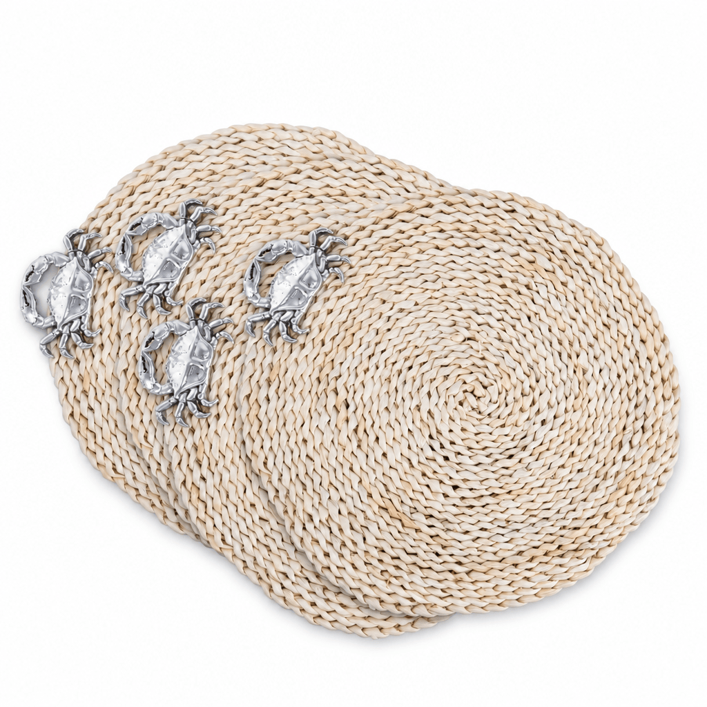 Crab Twisted Seagrass Placemats - set of 4