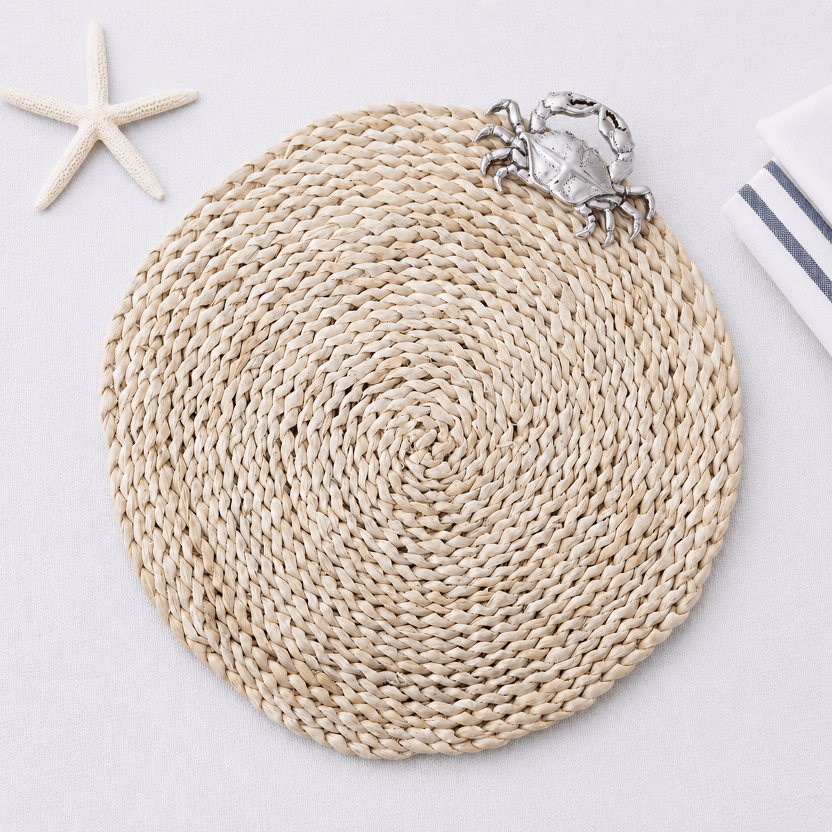 Crab Twisted Seagrass Placemats - set of 4
