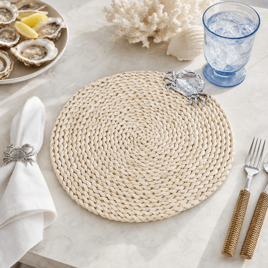 Crab Twisted Seagrass Placemats - set of 4