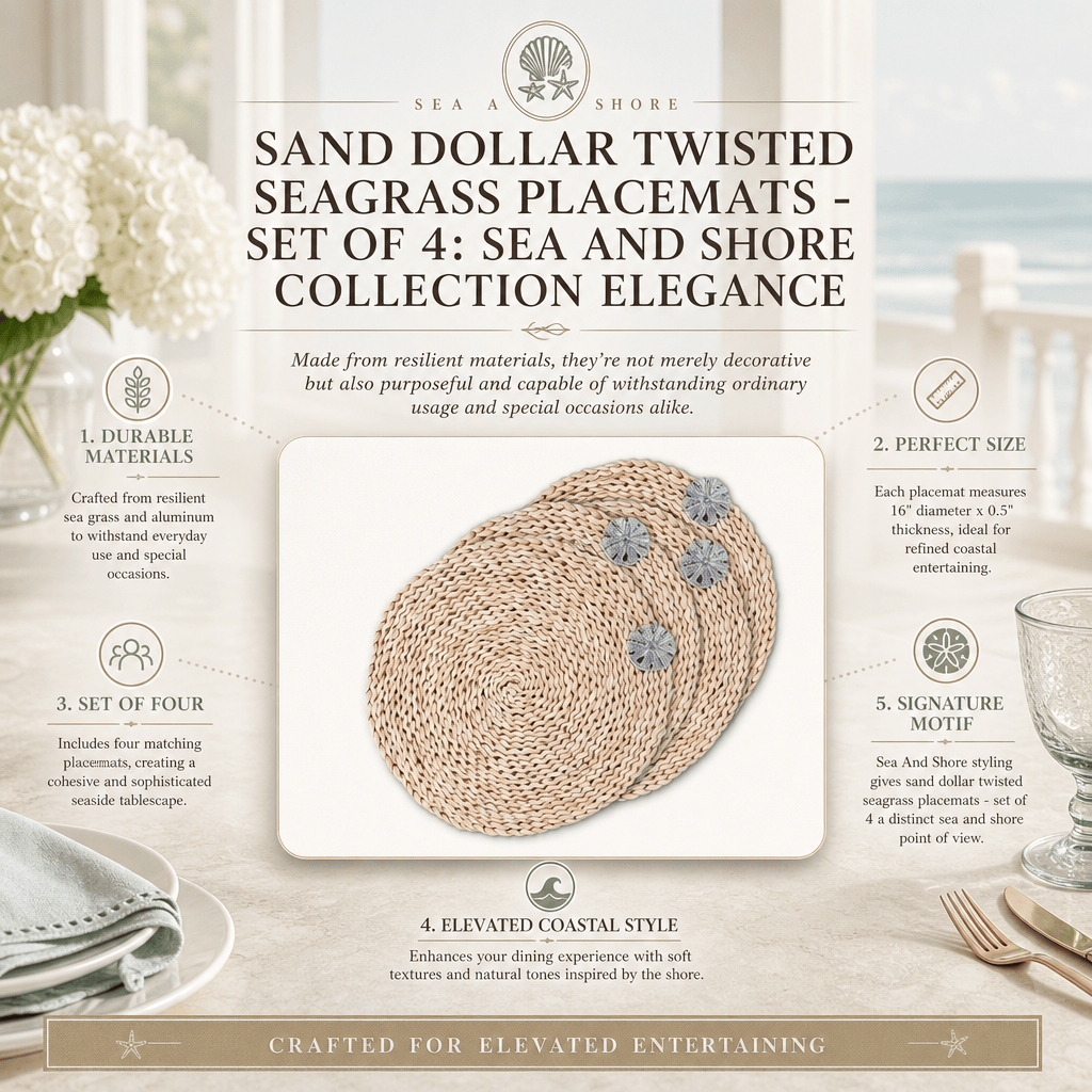 Sand Dollar Twisted Seagrass Placemats - set of 4