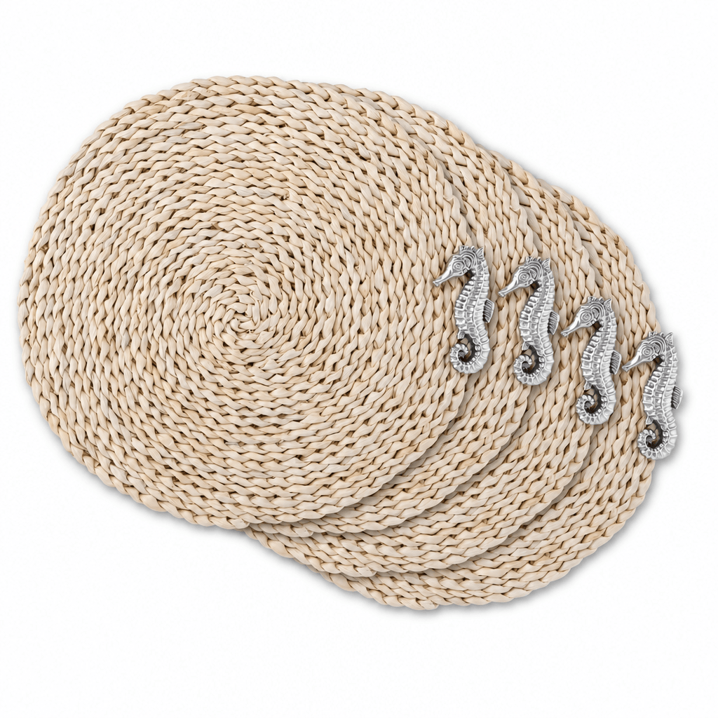 Sea Horse Twisted Seagrass Placemats - set of 4