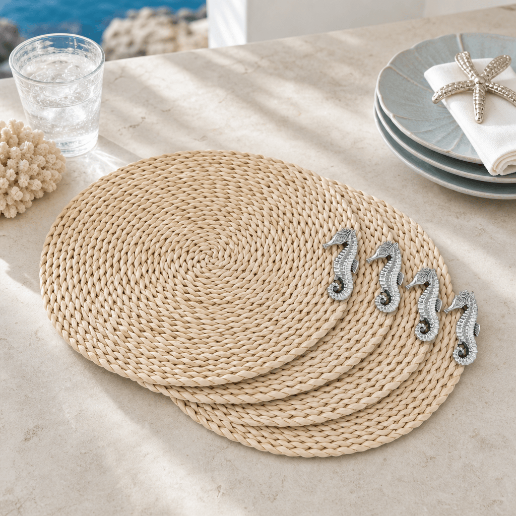 Sea Horse Twisted Seagrass Placemats - set of 4
