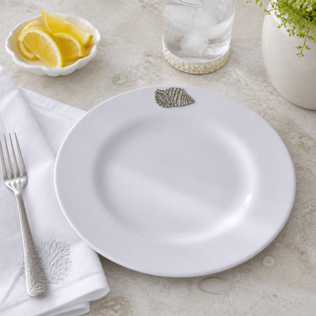 Sea Shell Melamine Lunch Plates - Set of 4