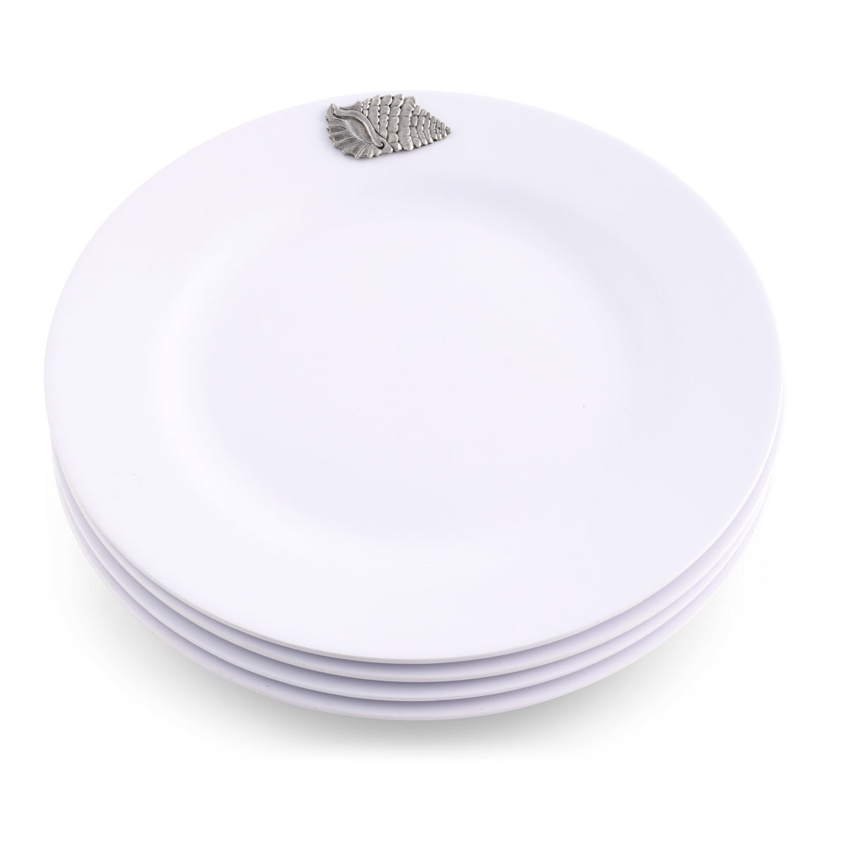 Sea Shell Melamine Lunch Plates - Set of 4