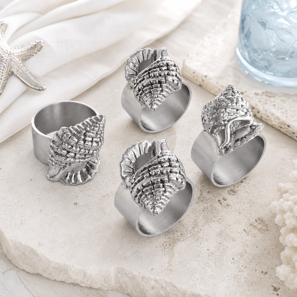 Sea Shell Napkin Rings - set of 4