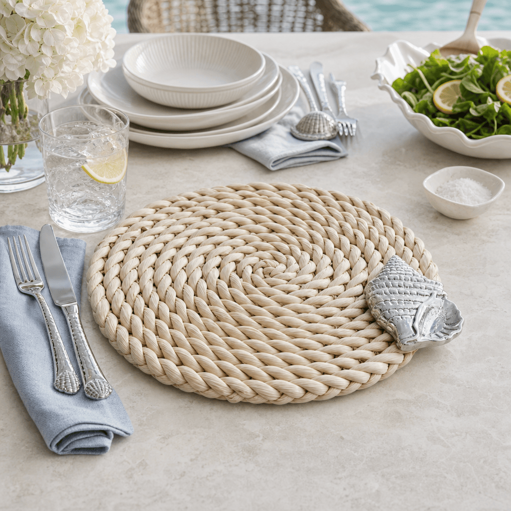 Sea Shell Twisted Seagrass Placemats - set of 4