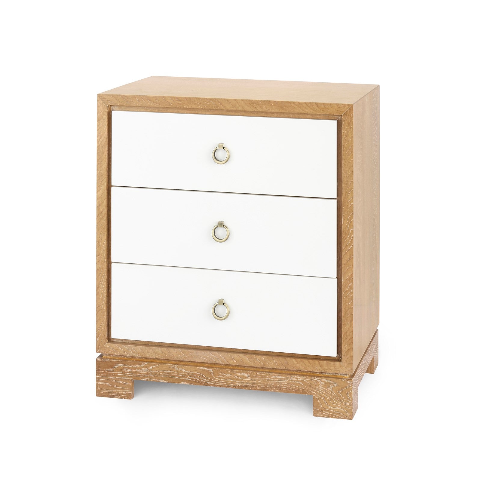 Berkeley 3-Drawer Side Table w/ Antique Brass Pull | Villa & House - BER-130-99