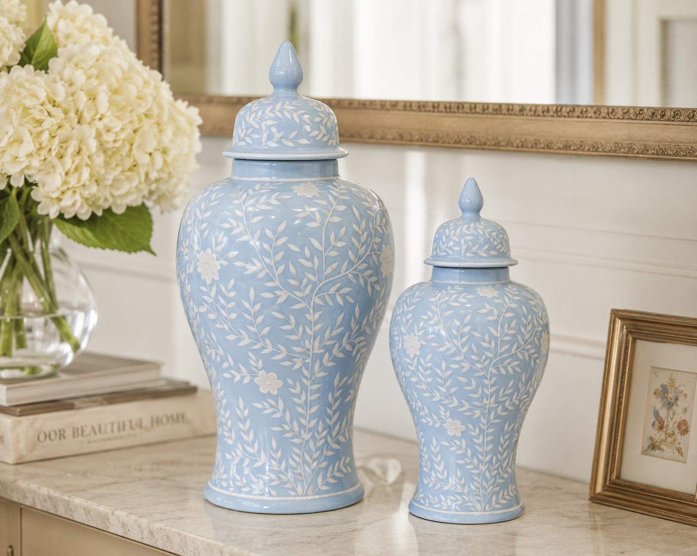 Blue & White Chinoiserie Jar (2 Sizes)