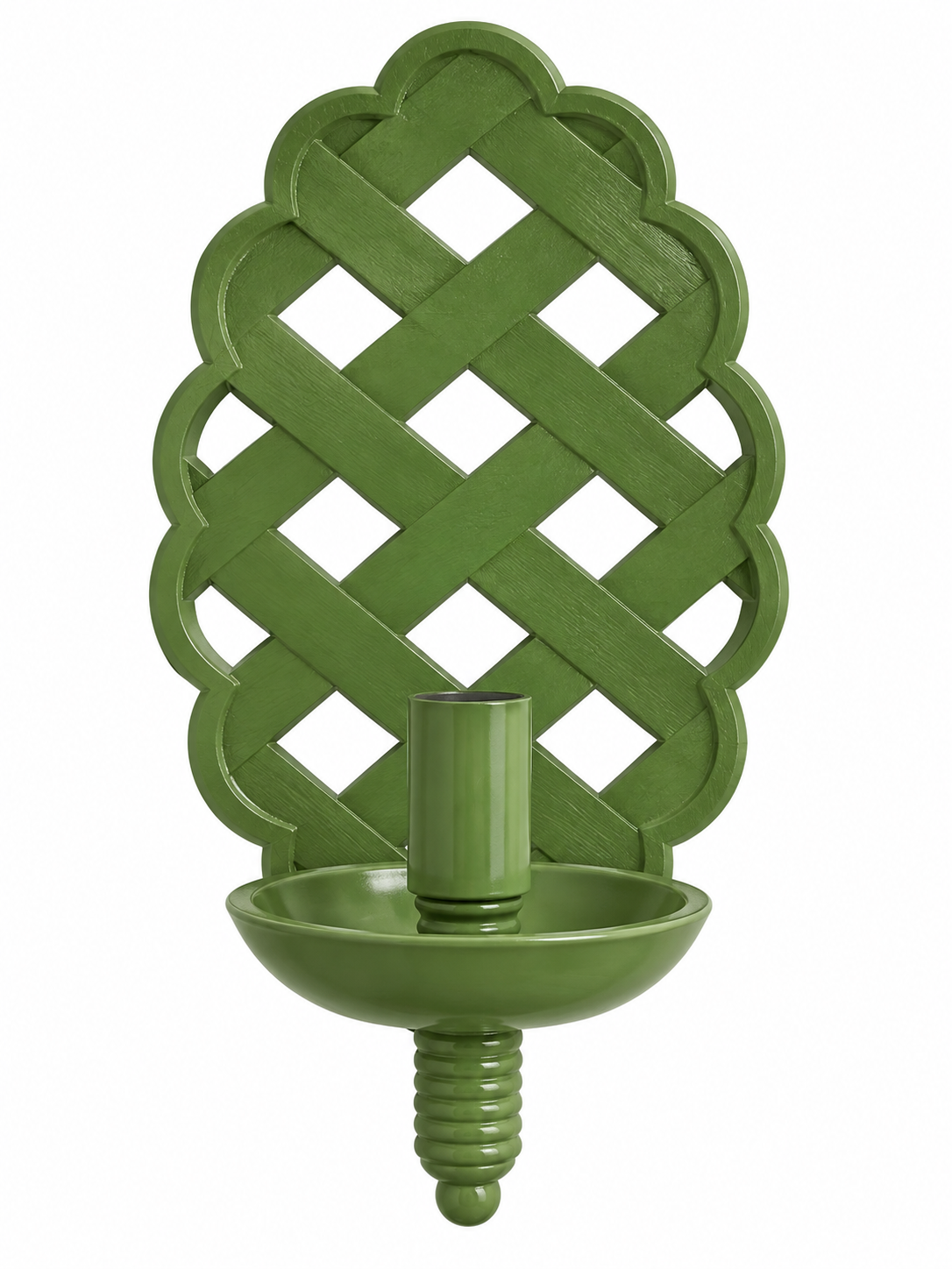 Green Lattice Sconce
