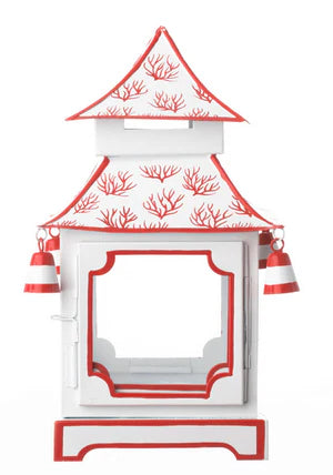 White & Red Coral Pagoda (4 Sizes)