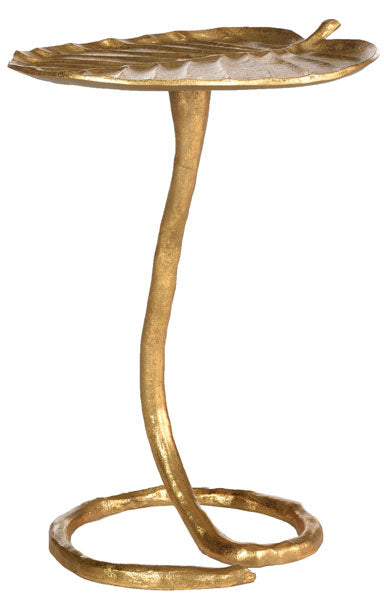 Mina Gold Foil Petal Side Table, FOX3246 | Safavieh - Gold