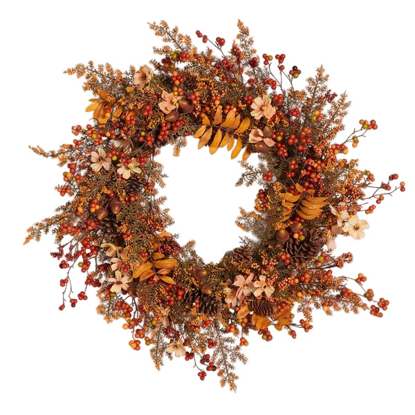 Faux 31 Inch Berry & Coreopsis Wreath | Safavieh - FXP1050 - Multi