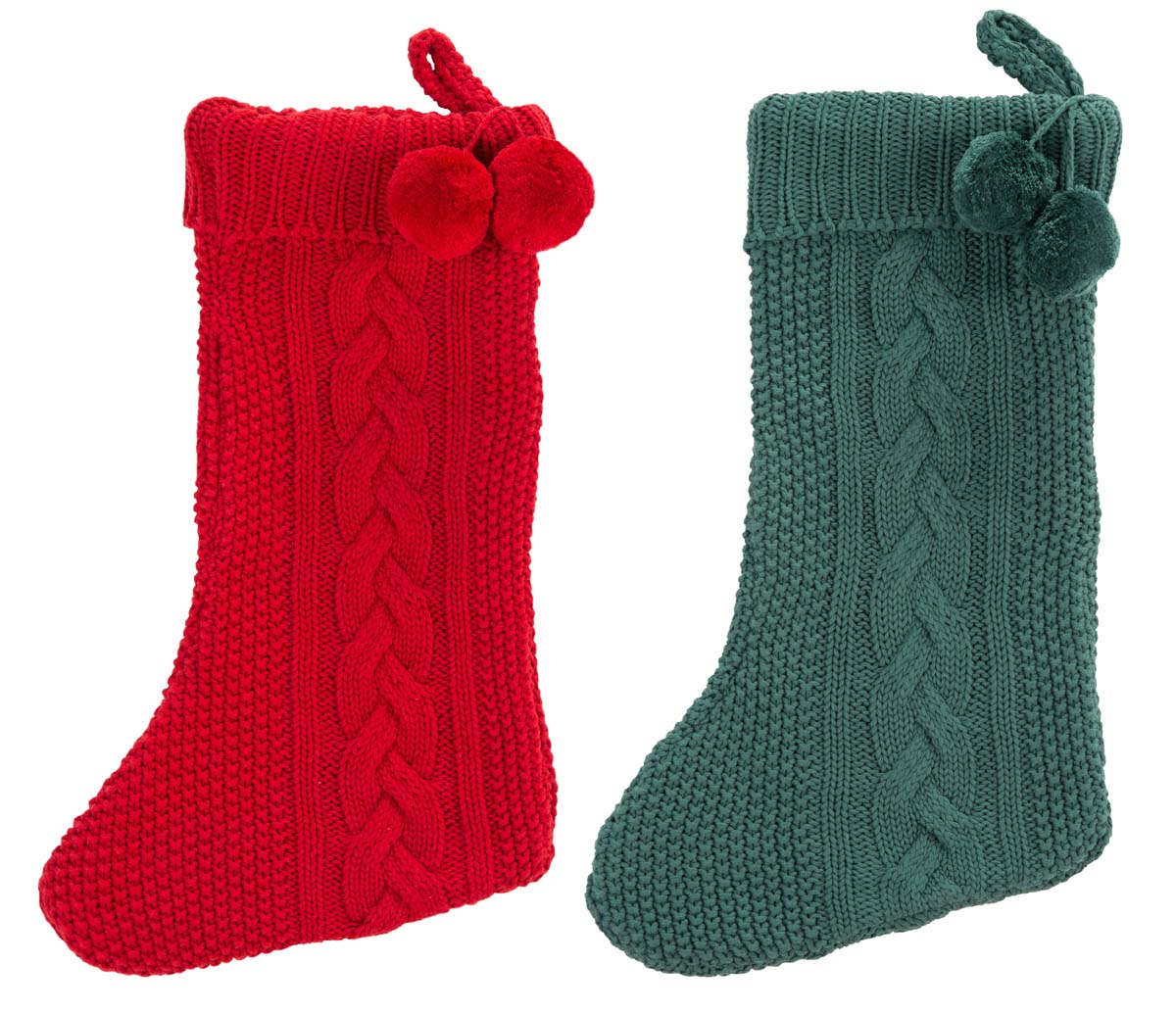 Nutmeg Stocking | Safavieh - HOL1000 - Red/Green