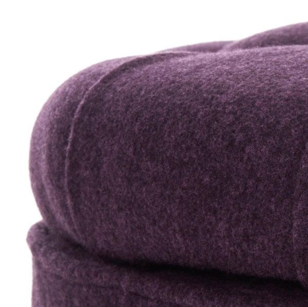 Amelia Tufted Storage Ottoman, HUD8220 | Safavieh - Plum