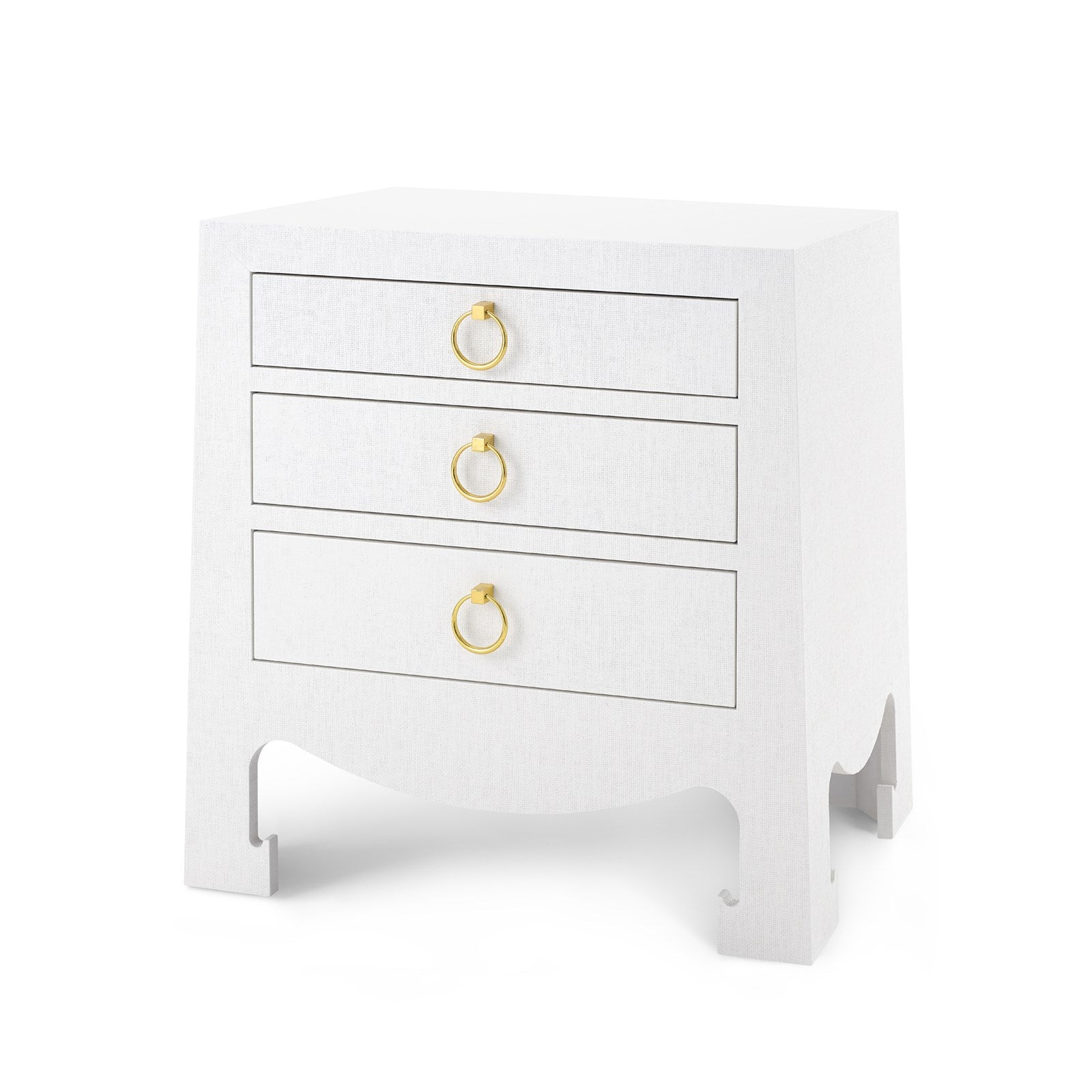 Jacqui Grasscloth 3-Drawer Side Table | Villa & House - JAC-130-59