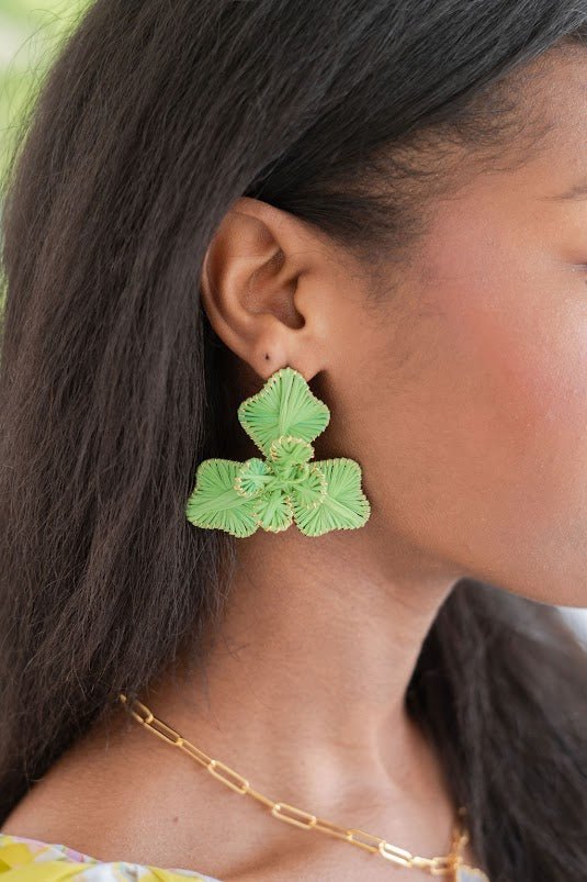 Kaia - Raffia Flower Earring