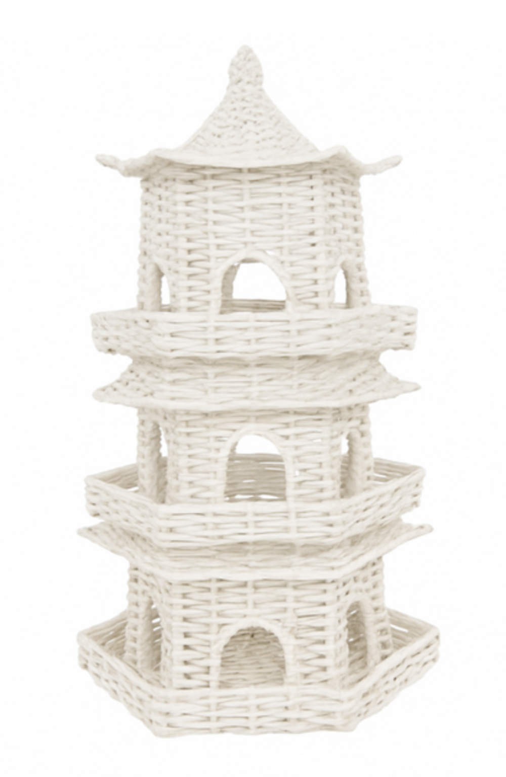 White Grand Wicker Pagoda (2 Sizes)