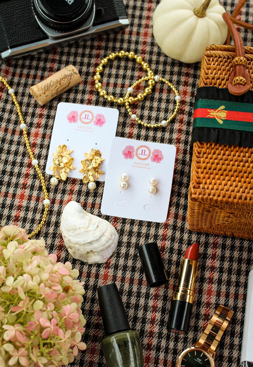 Belle - Double Pearl earrings