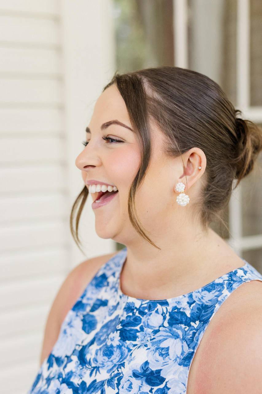 Kate Cluster Pearl Small - Earrings - Belle of the Ball