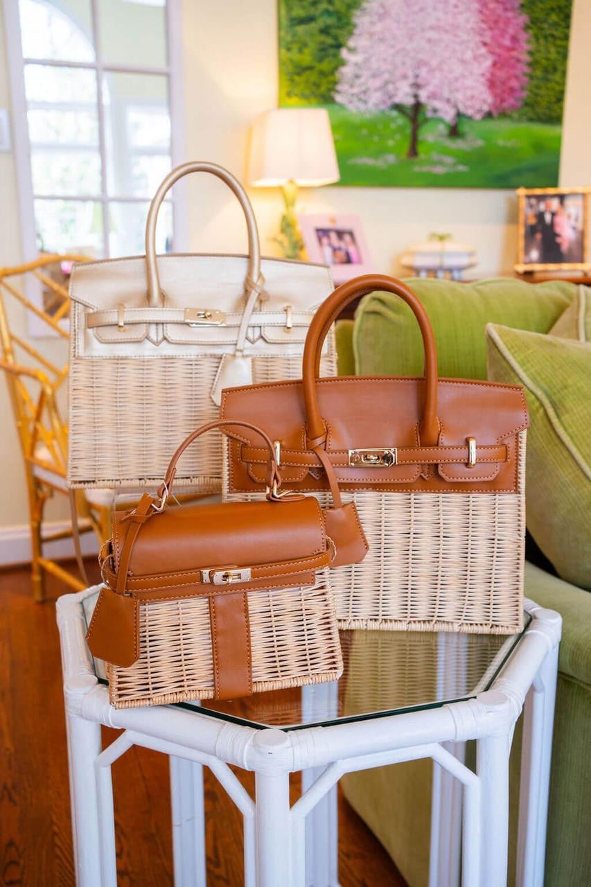 Margo Camel - Wicker Handbag
