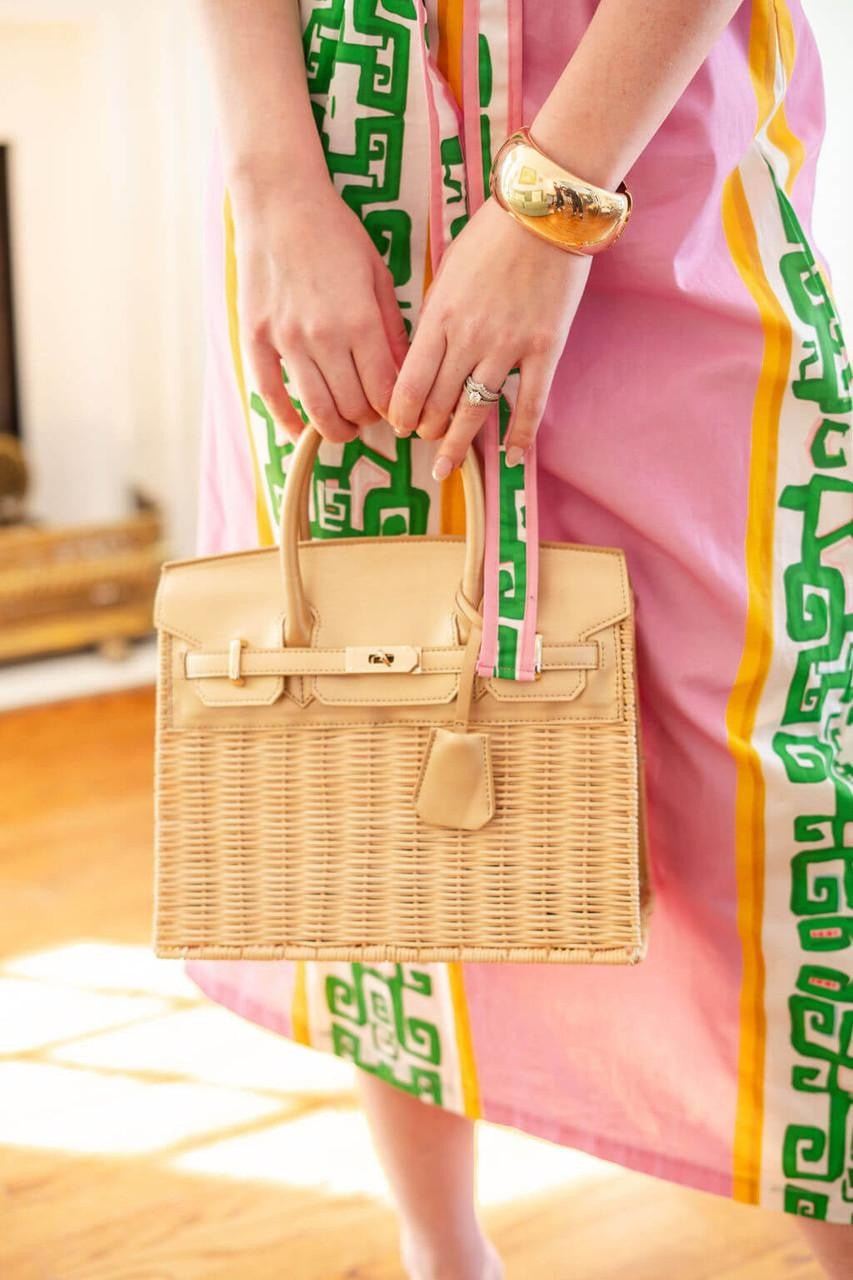 Margo Camel - Wicker Handbag
