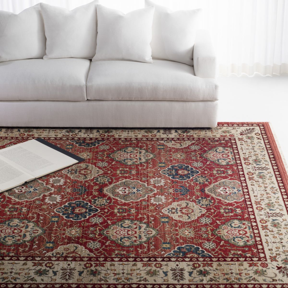 Ariel Rug | Lauren Ralph Lauren - LRL1255 - Red / Beige