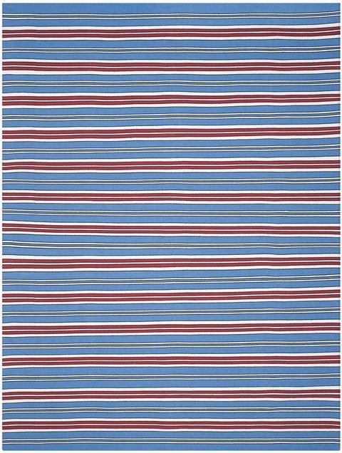 Leopold Stripe Rug | Lauren Ralph Lauren - LRL2462 - Royal Blue