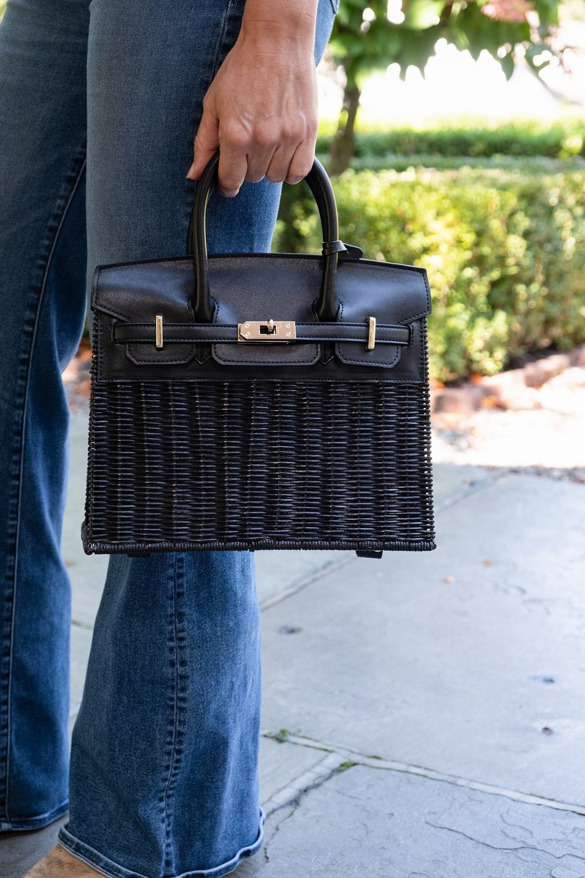 Margo Wicker Handbag- Solid Colors