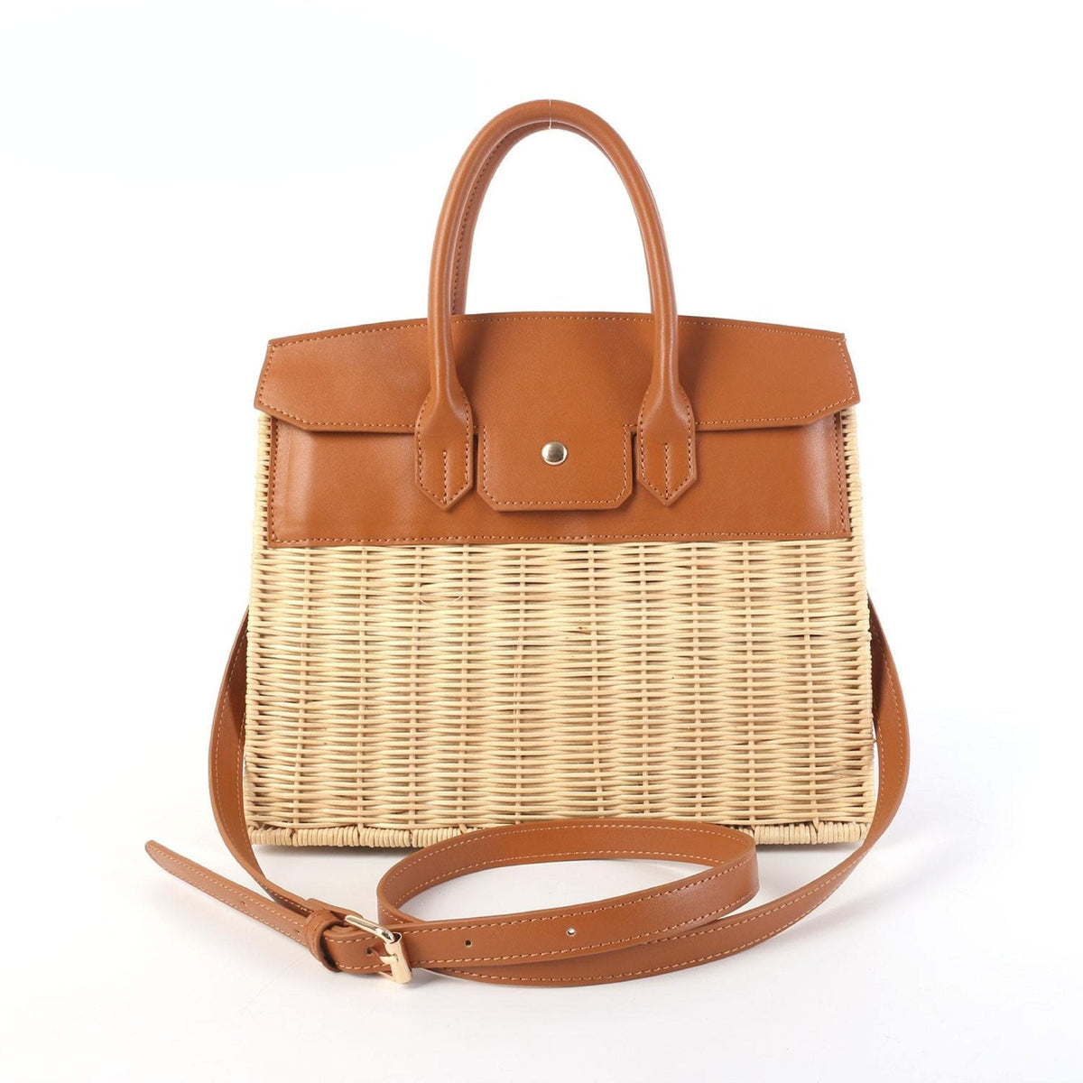 Margo Camel - Wicker Handbag