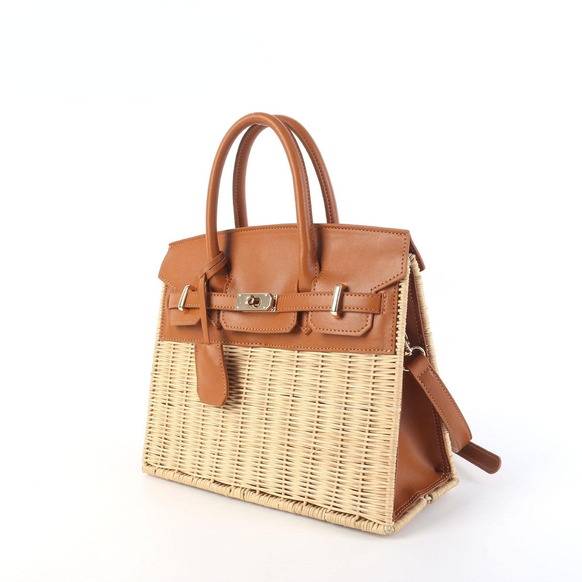 Margo Camel - Wicker Handbag