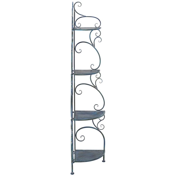 Safavieh Turuca 4 Tier Corner Shelf Unit , PAT5034 - Mossy Blue