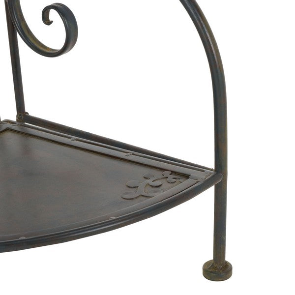 Safavieh Turuca 4 Tier Corner Shelf Unit , PAT5034 - Anitique Black