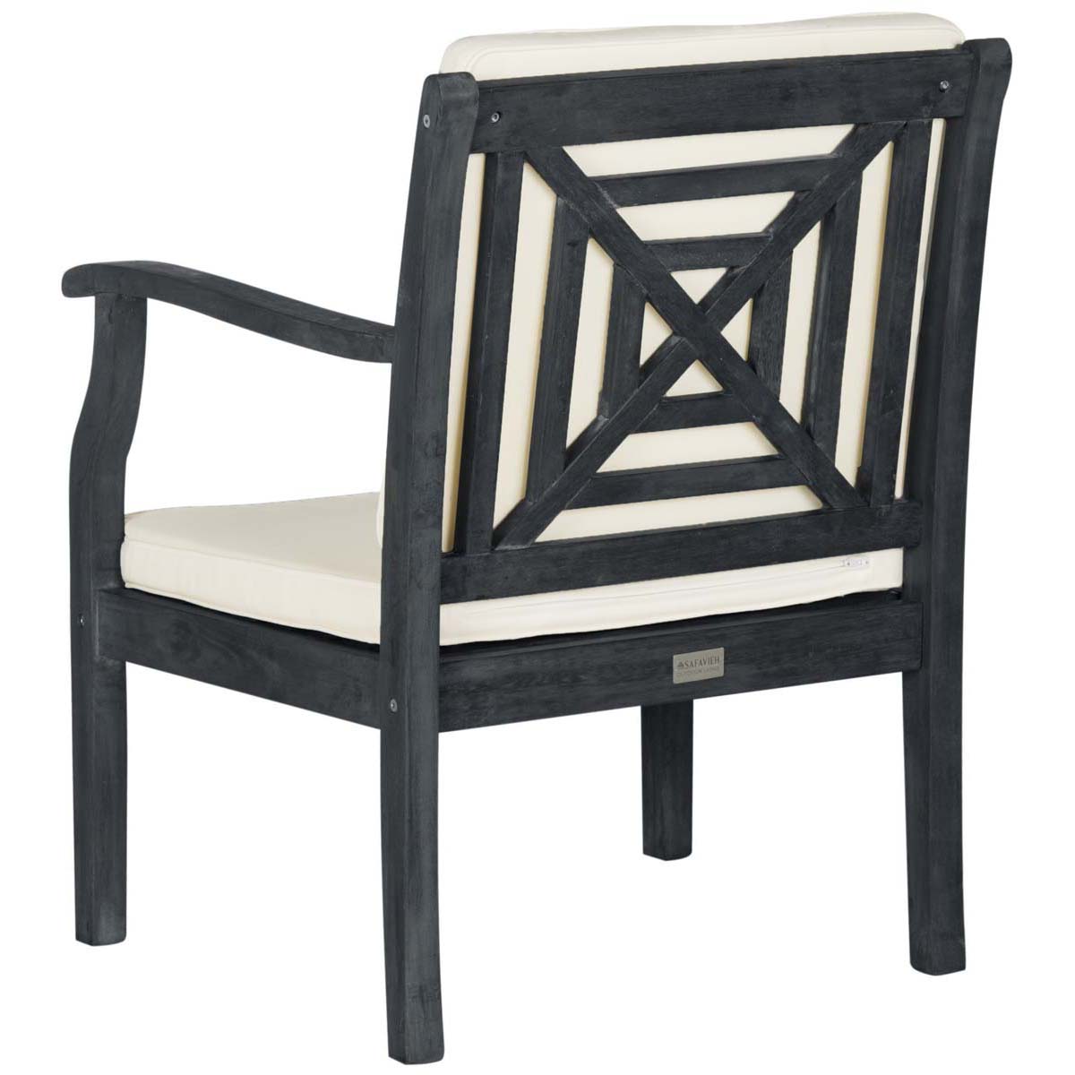 Safavieh Del Mar 4 Pc Outdoor Set , PAT6717 - Dark Slate Grey/Beige
