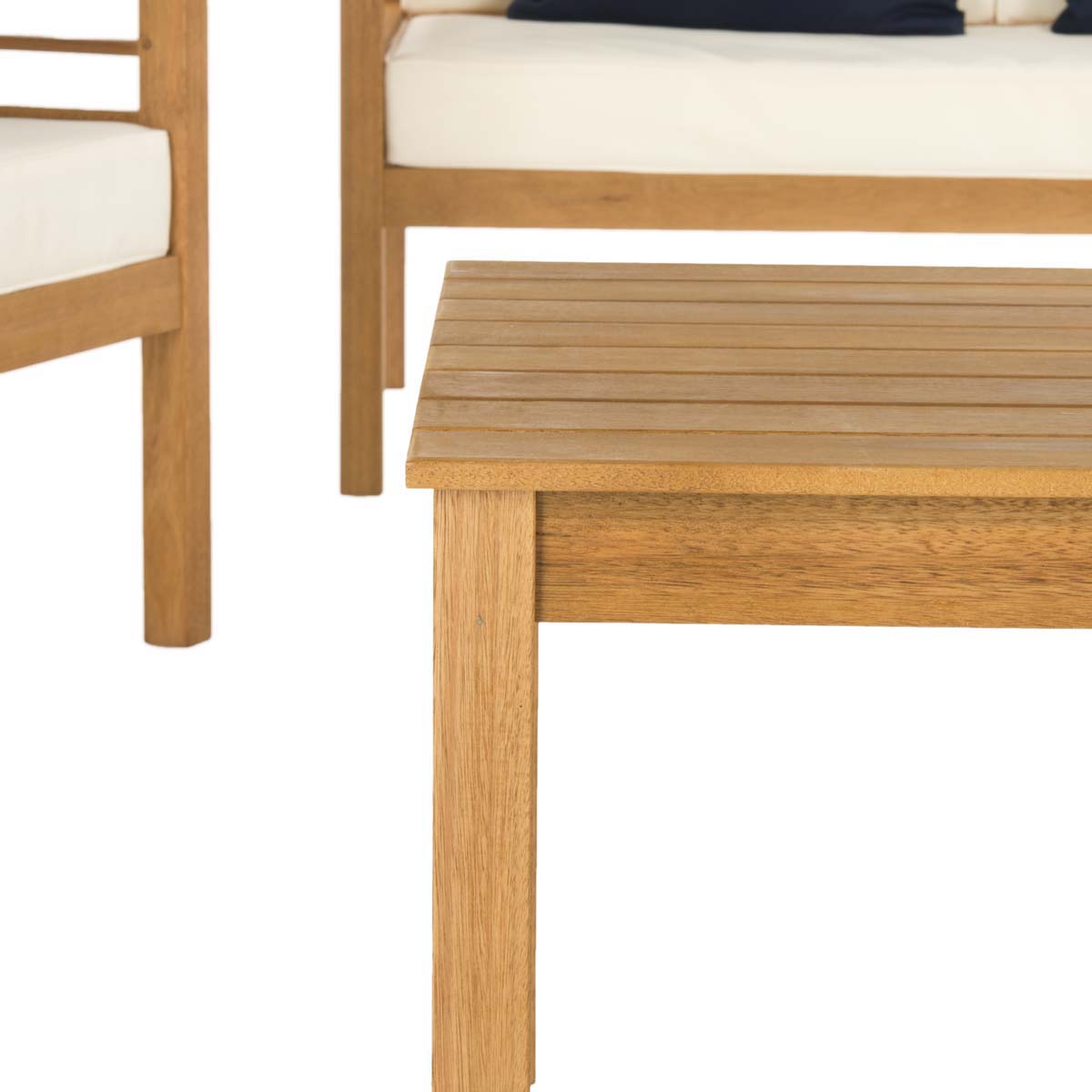 Safavieh Alda 4 Pc Outdoor Set With Accent Pillows , PAT7033 - Natural/Beige/Navy