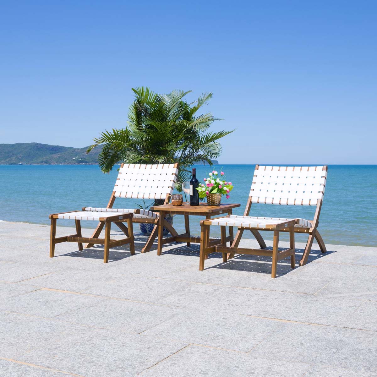 Natural Wood/White Rope - Natural Wood/White Rope