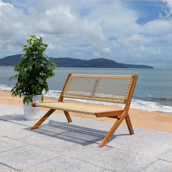 Safavieh Kobina Outdoor Bench , PAT7304 - Natural / Natural