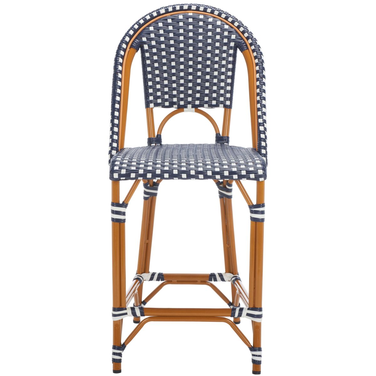 California Counter Stool | Safavieh - PAT7532 - Navy / White