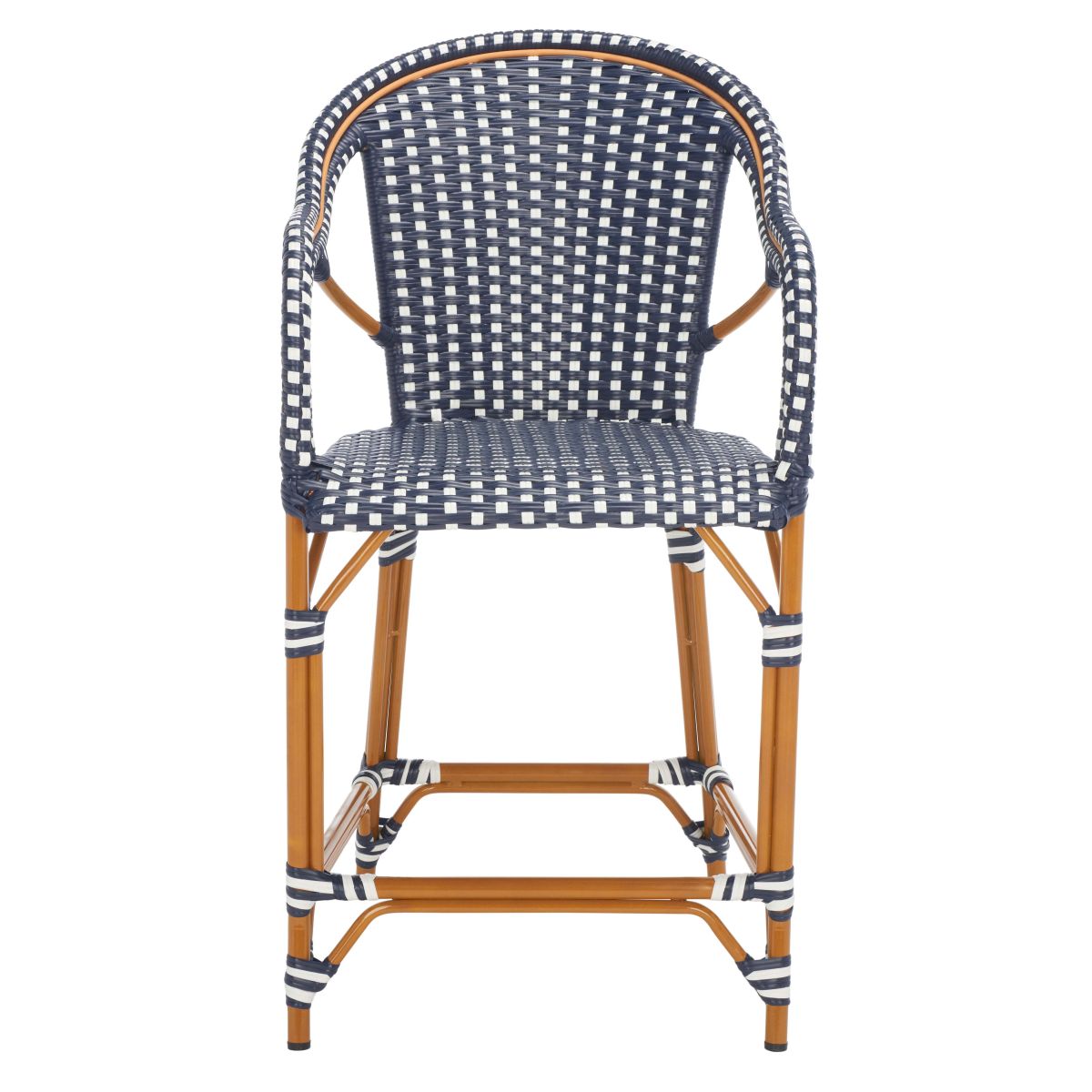 California Counter Stool W / Arms, PAT7533 - Navy / White