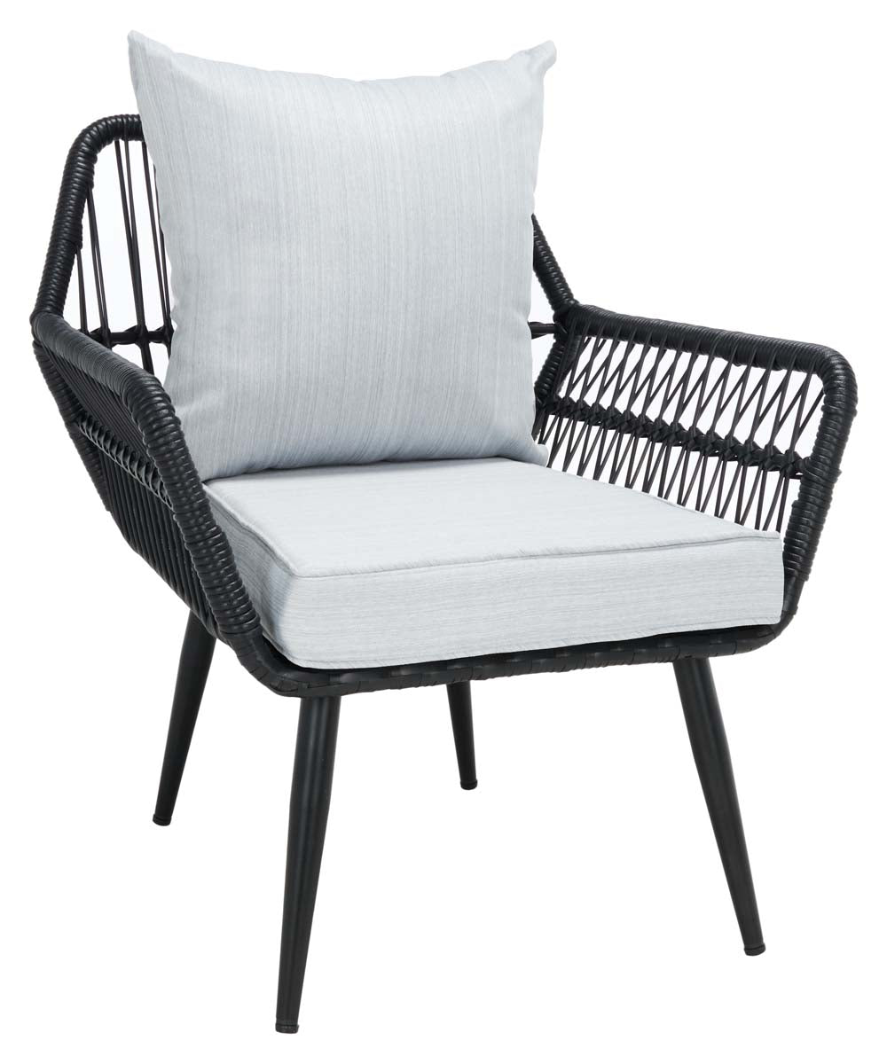 Safavieh Londyn 3Pc Lounge Set , PAT9031 - Black / Grey